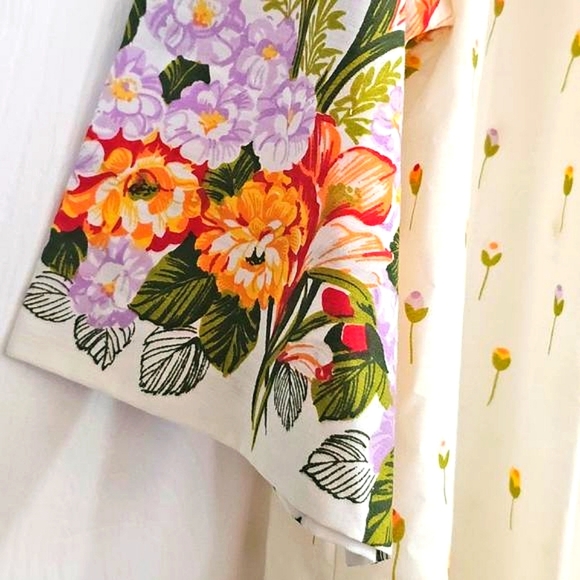 Vintage Models Coat Womens Housecoat Nightgown Pajamas 12 Relaxed Lounge Tulips - Picture 5 of 9